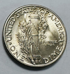 1944 10C Mercury Silver Dime Gem Uncirculated BU++  #548-44 "Free  Shipping "