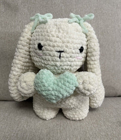Handmade Crochet Big Bunny Holding The Heart As Shown (great Gift)
