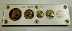 1960 proof 5-coin set in original capital holder( Lincoln Cent Toned)# PS 1960
