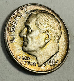 1946 P Mint Uncirculated Silver Roosevelt Dime Beautiful Toned #RD 1946-P TONED