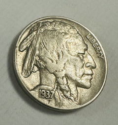 1937 Philadelphia Full Horn Buffalo Nickel XF Details As Pictured # BN 101