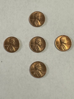 Lot Of 5 1970-P BU Lincoln Cent