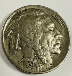 1937 5C Buffalo Nickel XF Full Horn As Pictured # BN 1937 CF FH