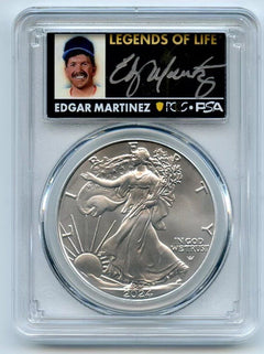2024 $1 Silver Eagle PCGS MS70 FS Legends of Life Edgar Martinez (Lowest Price)