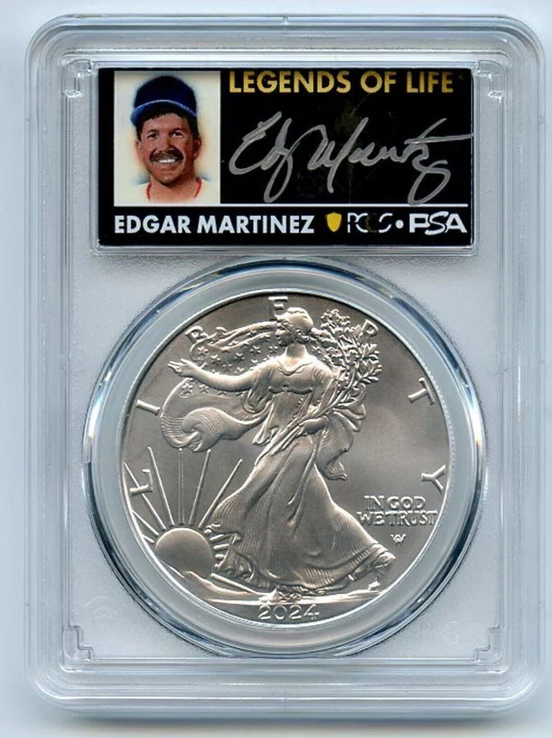 2024 $1 Silver Eagle PCGS MS70 FS Legends of Life Edgar Martinez (Lowest Price)