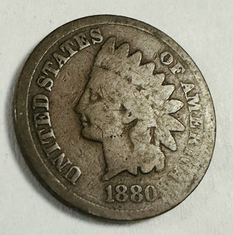 1880 Indian Head Cent Penny “great Value ” With 