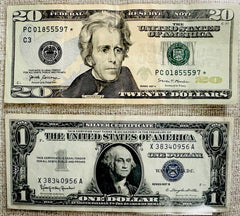 Lot Of Two Paper Money ( Silver Certificate & Error Replacement Star Note) #PM01