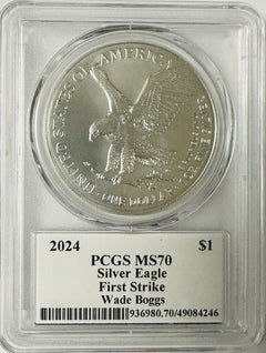 2024 $1 American Silver Eagle 1oz PCGS MS70 FS Legends of Life Wade Boggs