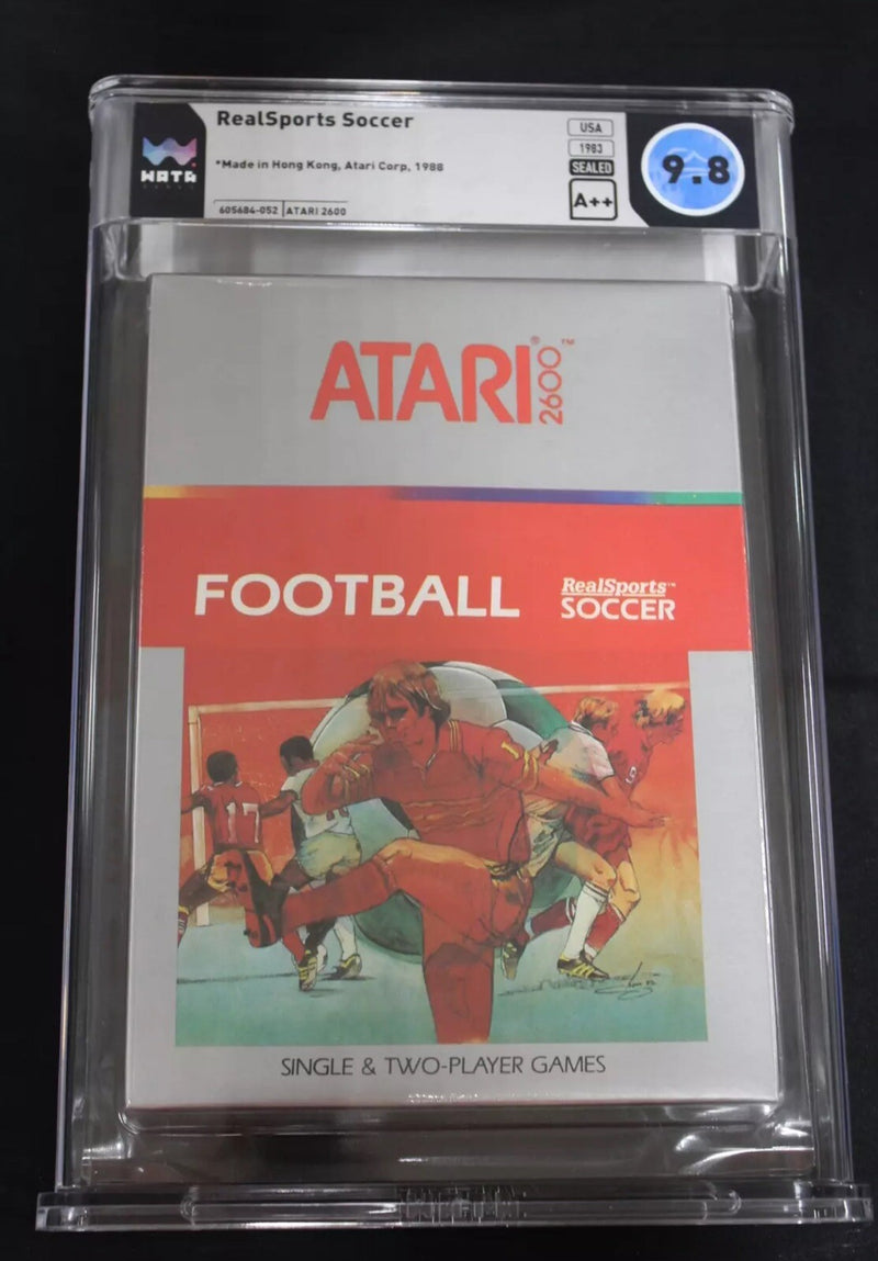 Atari 2600 New Sealed Real Sports Soccer Video Game (1983) WATA 9.8 A++ Seal