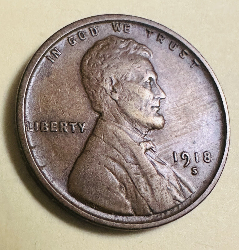 1918-S  Lincoln Wheat Cent - Better Grade ~ As Pictured # LP 1918-S BG