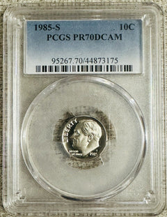 Wow! 1985-S Roosevelt Dime ( 1-coin) Perfect PCGS PR70 DCAM Low Price #611