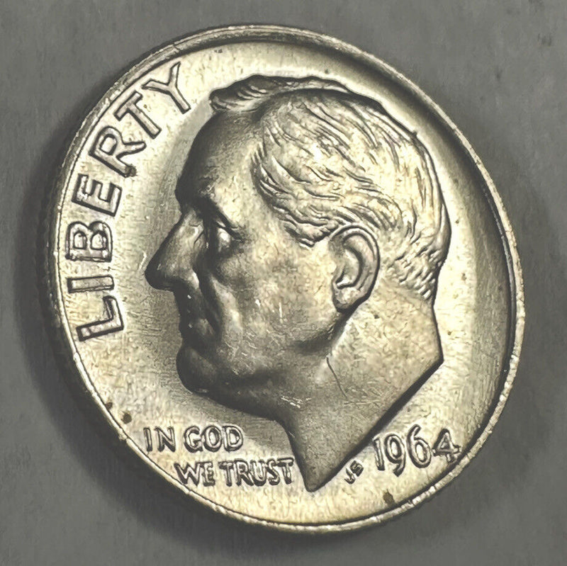 1964 P Roosevelt Dime 10c BU Uncirculated 90% Silver Lot #RD1964-P
