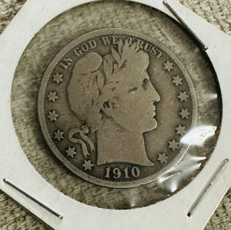 1910-S Barber Silver Half Dollar Nice Original VG Details As Pictured #BSHD1910S