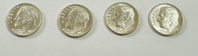 1964-D 10C Roosevelt Dime (1-coin) Uncirculated BU #RD 1964-D (4)