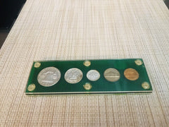 1960 proof 5-coin set in original capital holder(half Dollar Toned)