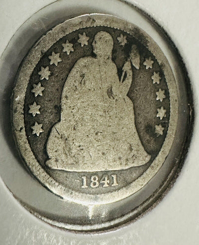 1841 P Seated Liberty Silver Dime- Philadelphia Nice Coin As Pictured # SLD 1841