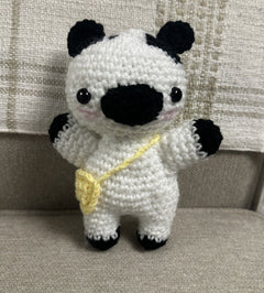 Handmade Crochet Moo Cow  Cute Stuffed Animal 7” By 6” As Shown(great Gift Idea)