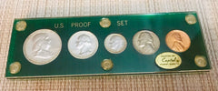 1960 proof 5-coin set in original capital holder(half Dollar Toned)