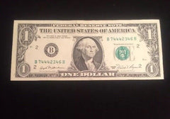 Us Paper Bills $1 Ink Error (very Unique Error)