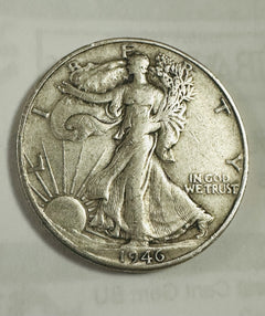 1946 Walking Liberty Half Dollar XF 90% Silver As Shown # WLHD 1946-D XF