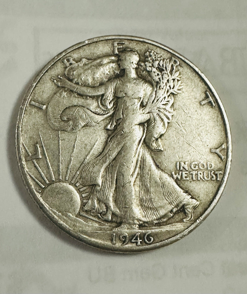 1946 Walking Liberty Half Dollar XF 90% Silver As Shown # WLHD 1946-D XF