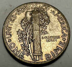 1942 P Mercury Dime Toned AU-Uncirculated Beauty  Lot # MD 1942-P TD