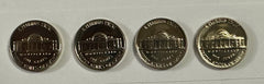 Lot Of 4 Gem Proof Jefferson Nickel Orig. Mint Cello(1961-1964) Lot# JNP (61-64)
