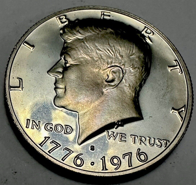 1776 - 1976 S CLAD PROOF BICENTENNIAL KENNEDY HALF DOLLAR Toning # 1976 KPHD