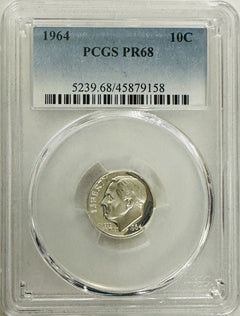 1964  (Proof) Silver Roosevelt Dime " Lowest Price On eBay " Lot # OA 05