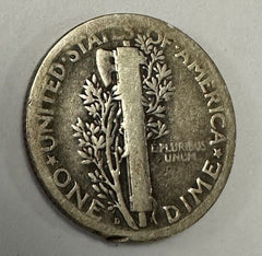 1926-D 10C Mercury Dime W/ Natural Red Toned On Obverse #MD 1926-D TD “free S/H”