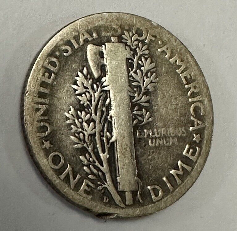 1926-D 10C Mercury Dime W/ Natural Red Toned On Obverse #MD 1926-D TD “free S/H”