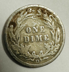 1914 D Silver Barber Dime Scarce Semi Key Date   XF # BD 1914-D XF
