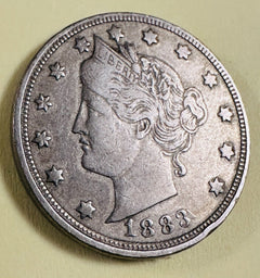 1883 Liberty Head V Nickel- No Cents, XF Details W/ Full Liberty As Shown #LVN#1