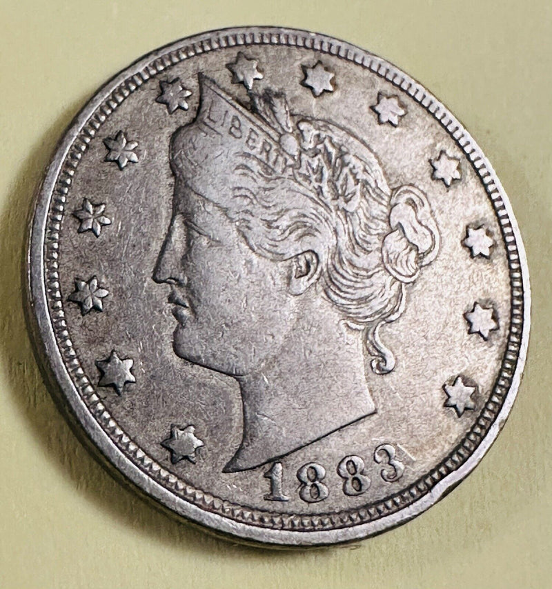 1883 Liberty Head V Nickel- No Cents, XF Details W/ Full Liberty As Shown #LVN#1