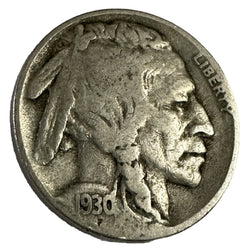 1930-S 5C Buffalo Nickel Fine- Extra Fine Lot # BN 1930-S “FREE SHIPPING “
