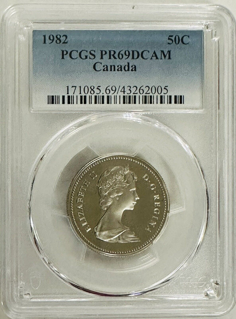 1982 Canada 50C PCGS PR69DCAM  RARE LOW POP 