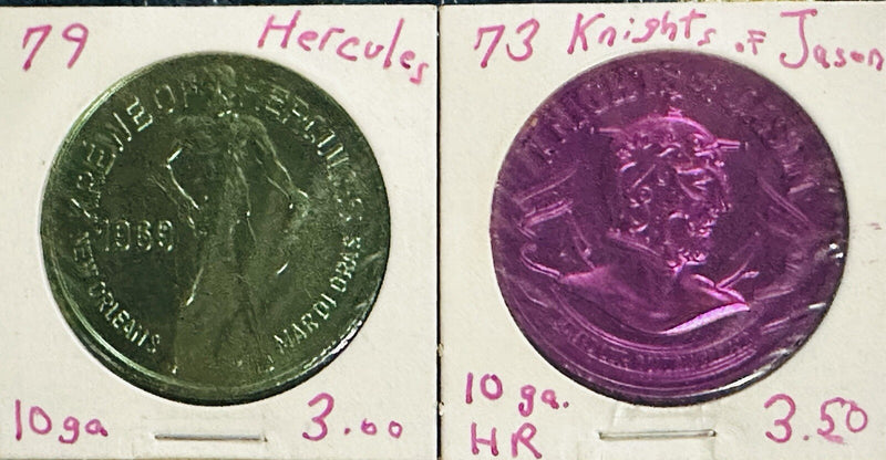 Lot Of 2 Tokens ( Hercules & Knights Of Jason) (Lowest Price)
