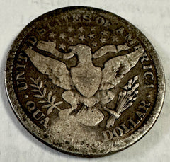 1892-P Barber  90% Silver Quarter Lot # BQ 1892-P