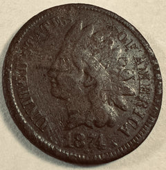 1874 Indian Head Cent As Pictured ( Low Price) # IHP 1874 #02
