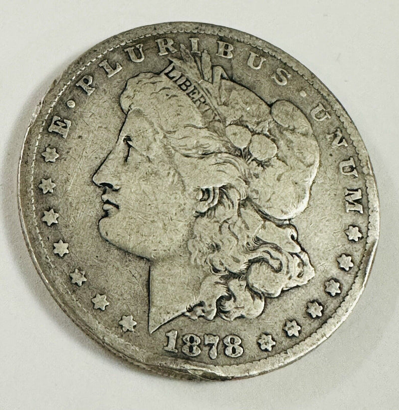 1878 Morgan Silver Dollar Reverse 1878 -7TF - First Year # MSD 1878 7TF