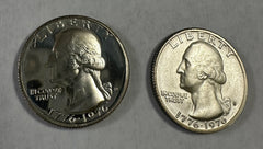 Wow! 1776-1976 DCAM  PROOF & BU PAIR!  BOTH SILVER GEM BU RARE SET Lot #1976(2)