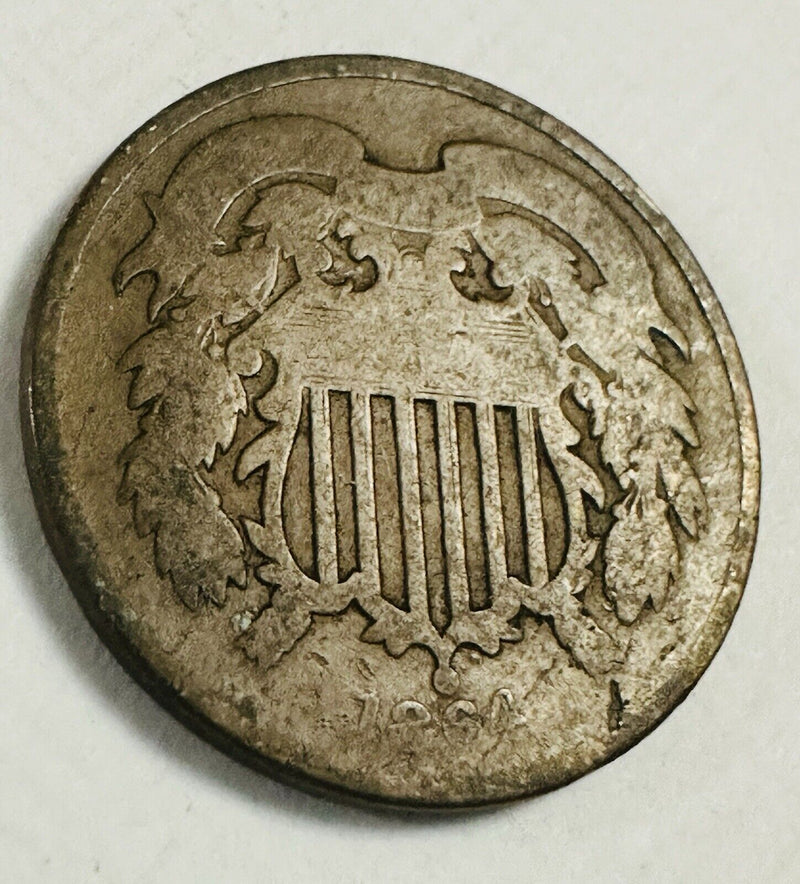 1864 Two Cent Piece Circulated Nice Coin As Pictured # TC 1864 CNCAP