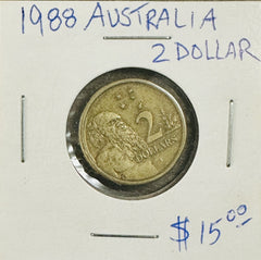 1988 Rare Australian $2 TWO DOLLAR COIN with the HH and RDM initials