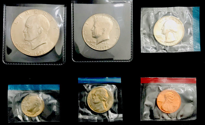 1976 lot of 6 BU coin set (1c-$1) Lot #1976