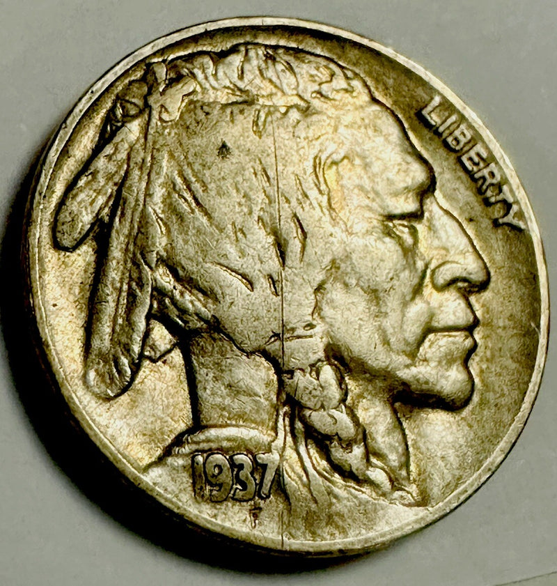 1937-P 5C Buffalo Nickel ~XF ~ Bold Date As Pictured # BN 1937-P XF BD