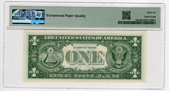 1957B $1 SILVER CRITIFATE RA BLOCK (S/N R56685833A) PMG 66 EPQ