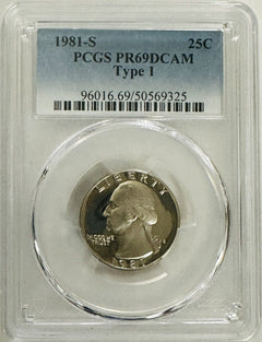 Lot Of 5  Year Run Washington Quarters (78-82) PCGS  PR69DCAM (Book Val. $78) #5