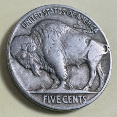 1930-P Buffalo Nickel BOLD FULL DATE , Almost Full Horn  Fine Details # BN08