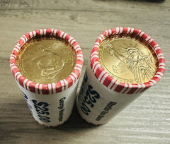 Lot Of 2 Presidential Dollar Roll $25 Each (George Washington & Martin Buren)
