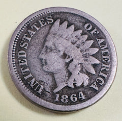 1864 Copper Nickel Indian Head Cent -Beautiful Bold Full Dated # IHP 1864 BBFD